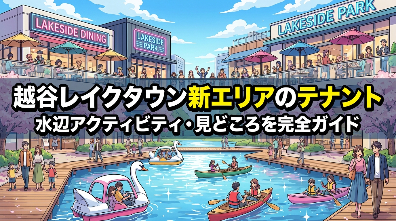 越谷レイクタウン新エリアのテナント・水辺アクティビティ・見どころを完全ガイド