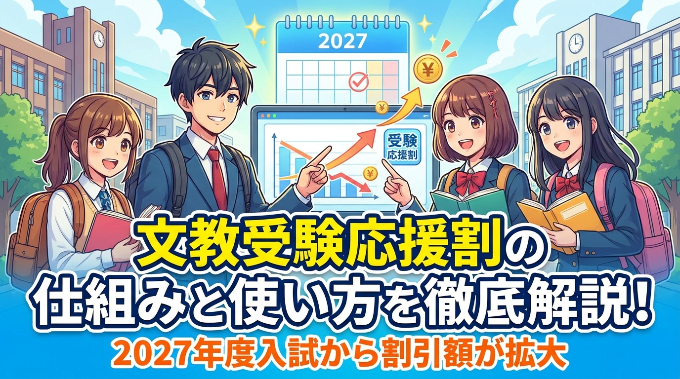 文教受験応援割の仕組みと使い方を徹底解説！2027年度入試から割引額が拡大