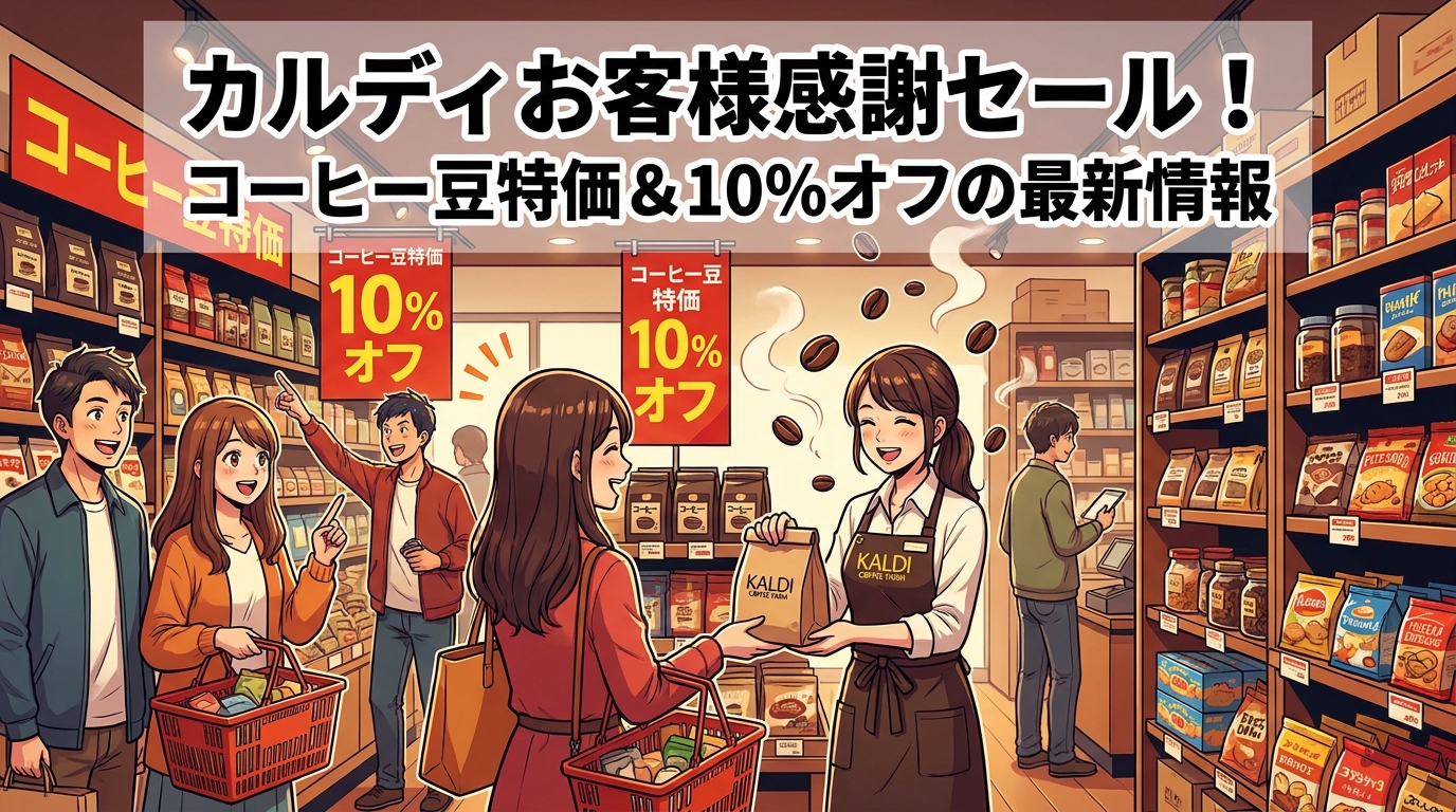 カルディお客様感謝セールの開催店舗と日程を完全網羅！コーヒー豆特価＆10％オフの最新情報まとめ