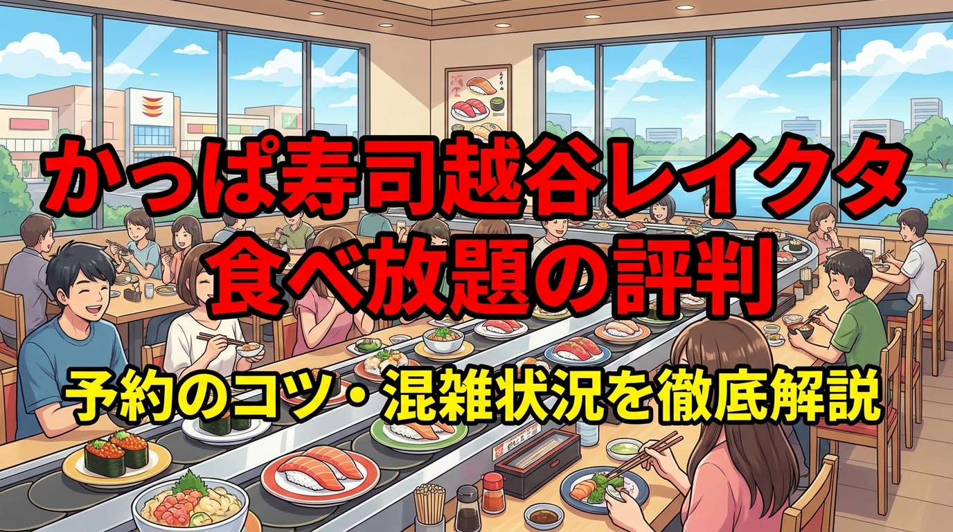 かっぱ寿司越谷レイクタウン店の食べ放題の評判・予約のコツ・混雑状況を徹底解説