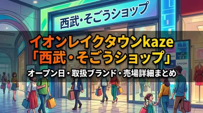 イオンレイクタウンkaze「西武・そごうショップ」オープン日・取扱ブランド・売場詳細まとめ
