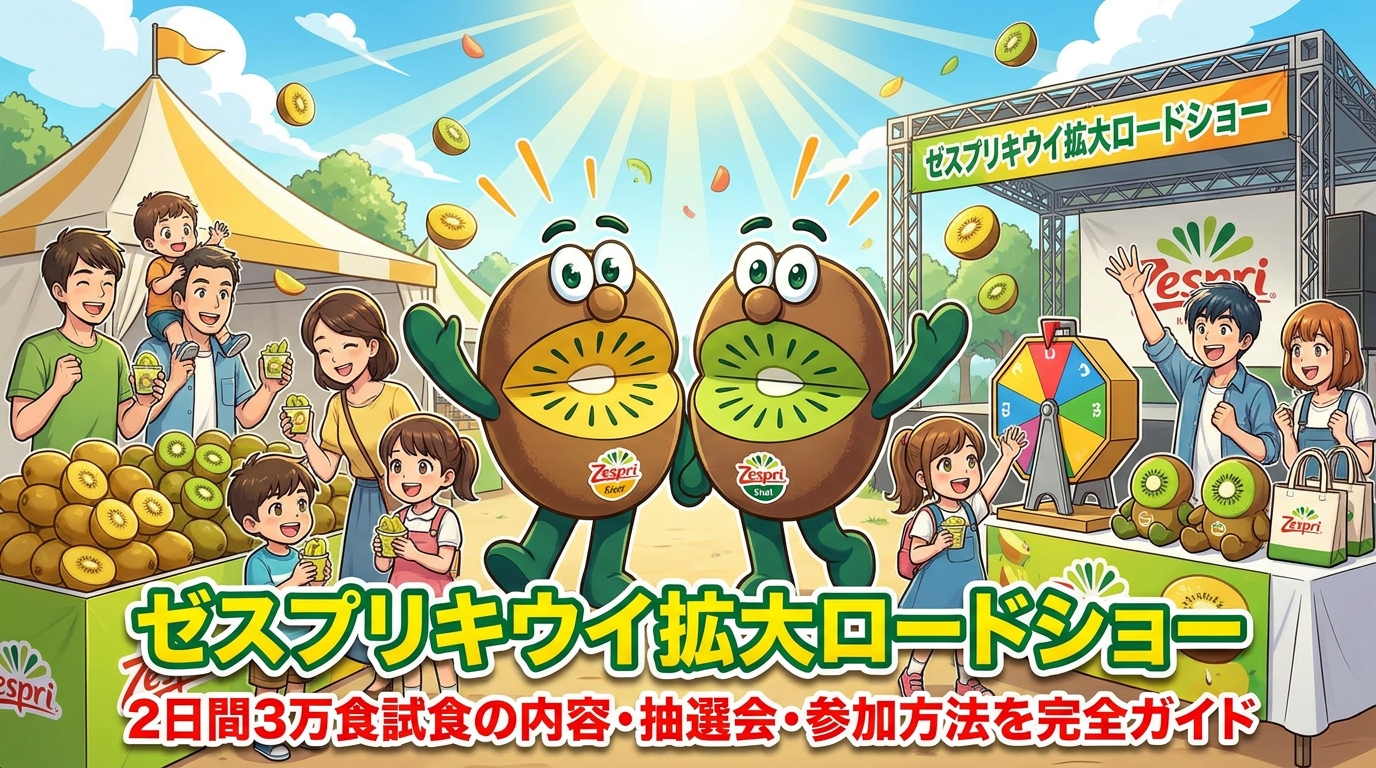 ゼスプリキウイ拡大ロードショー|2日間3万食試食の内容・抽選会・参加方法を完全ガイド