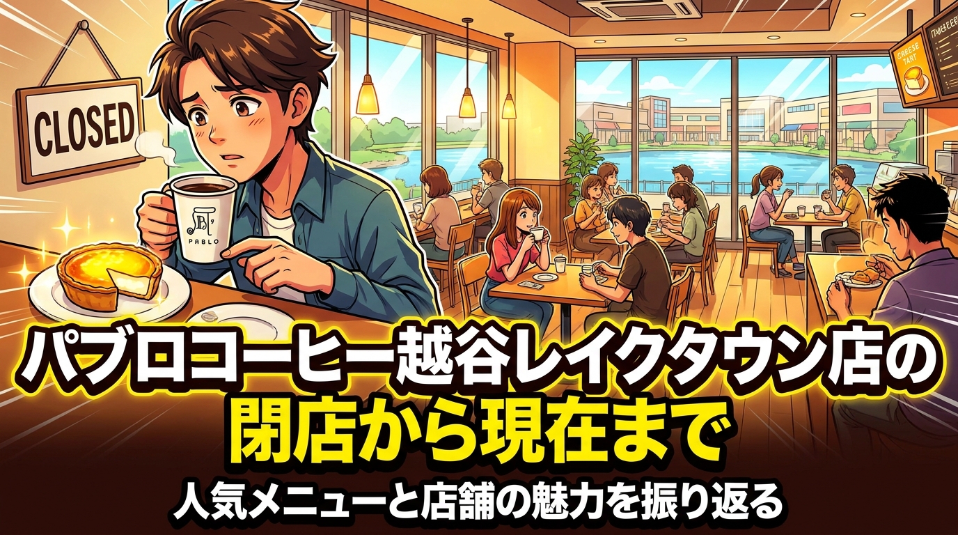 パブロコーヒー越谷レイクタウン店の閉店から現在まで｜人気メニューと店舗の魅力を振り返る