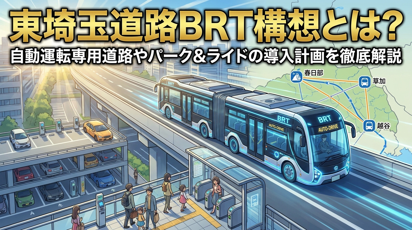 東埼玉道路BRT構想とは？自動運転専用道路やパーク＆ライドの導入計画を徹底解説