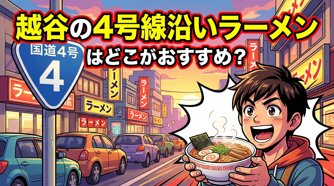越谷の4号線沿いラーメンはどこがおすすめ？