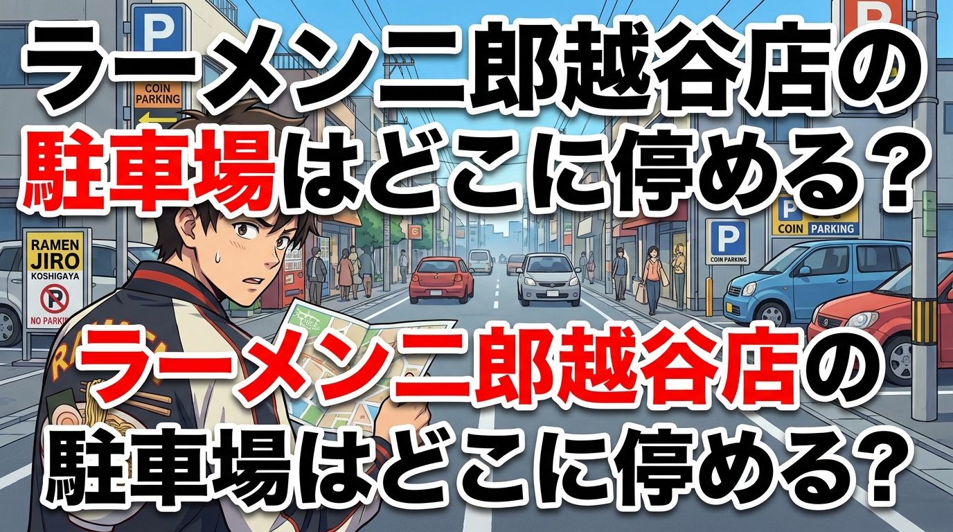 ラーメン二郎越谷店の駐車場はどこに停める?