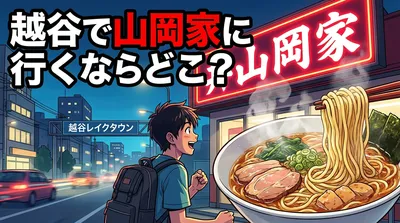 越谷で山岡家に行くならどこ？