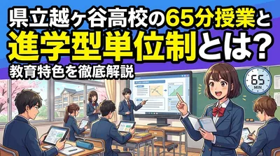県立越ヶ谷高校の65分授業と進学型単位制とは？教育特色を徹底解説
