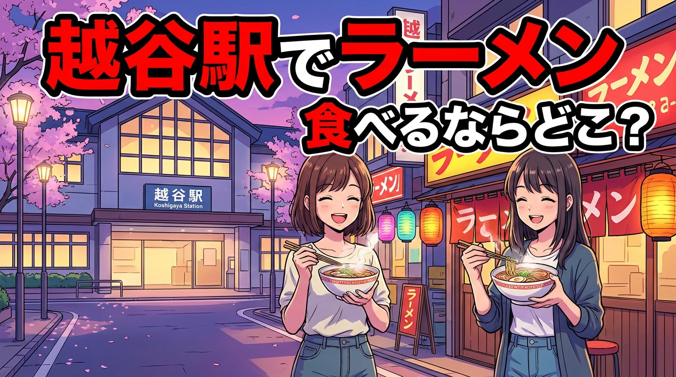 越谷駅でラーメン食べるならどこ?