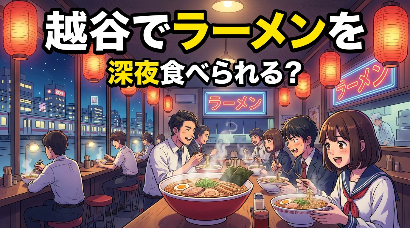 越谷でラーメンを深夜食べられる?
