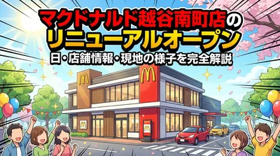 マクドナルド越谷南町店のリニューアルオープン日・店舗情報・現地の様子を完全解説