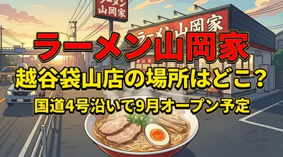 ラーメン山岡家 越谷袋山店の場所はどこ?国道4号沿いで9月オープン予定