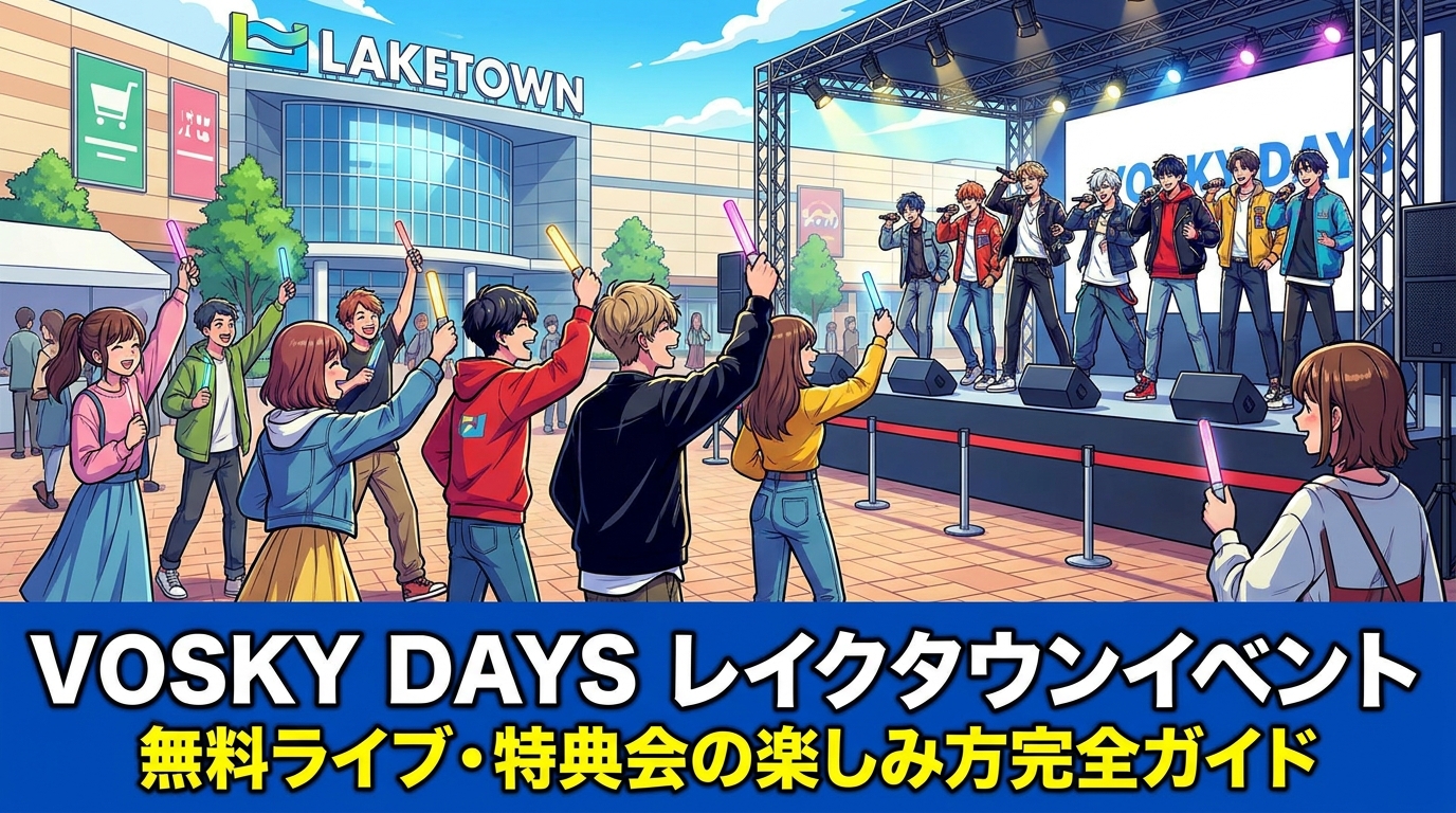 VOSKY DAYS レイクタウンイベント|無料ライブ・特典会の楽しみ方完全ガイド
