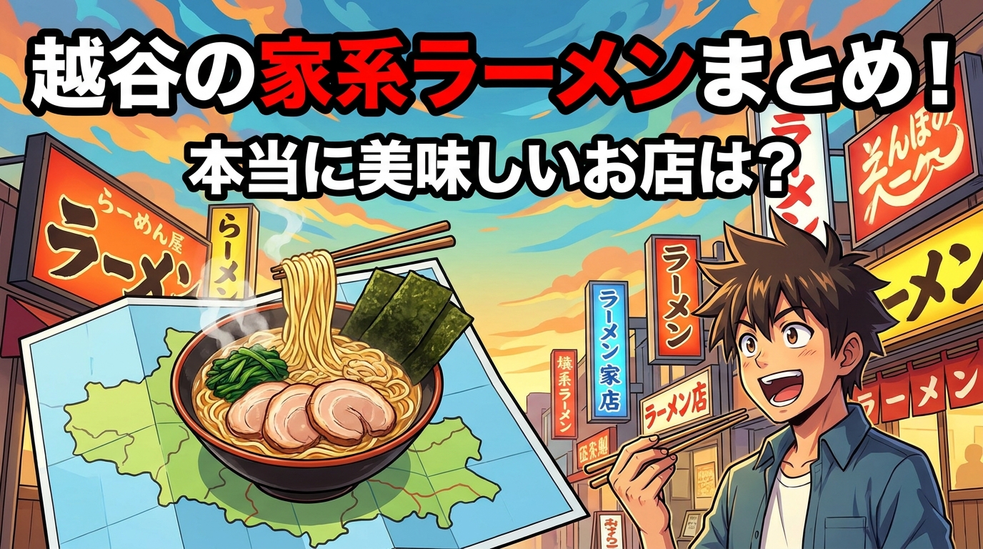 越谷の家系ラーメンまとめ！本当に美味しいお店は？
