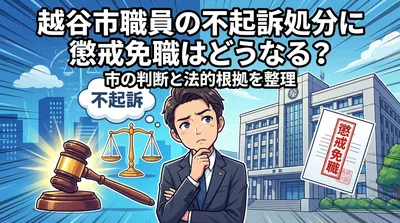 越谷市職員の不起訴処分に懲戒免職はどうなる？市の判断と法的根拠を整理