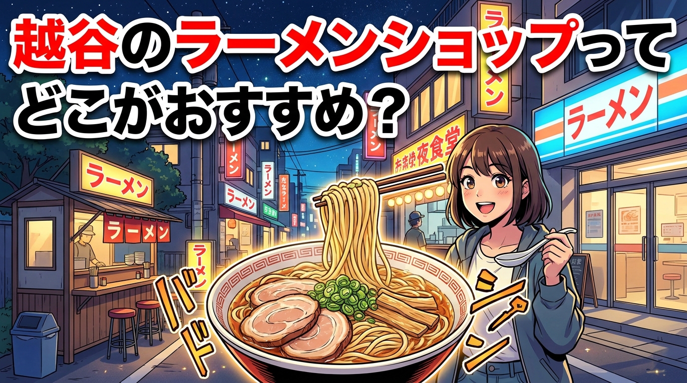 越谷のラーメンショップってどこがおすすめ？