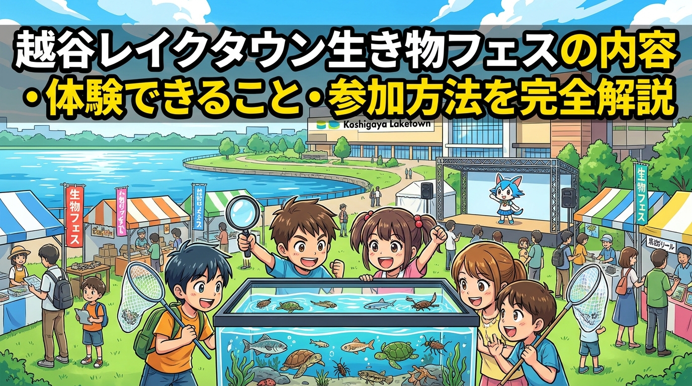 越谷レイクタウン生き物フェスの内容・体験できること・参加方法を完全解説