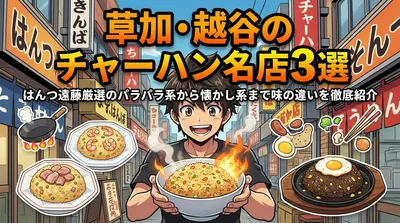 草加・越谷のチャーハン名店3選｜はんつ遠藤厳選のパラパラ系から懐かし系まで味の違いを徹底紹介