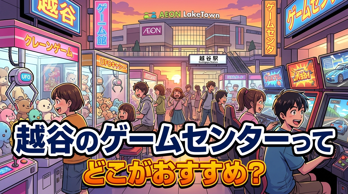 越谷のゲームセンターってどこがおすすめ?