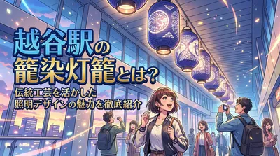 越谷駅の籠染灯籠とは？伝統工芸を活かした照明デザインの魅力を徹底紹介