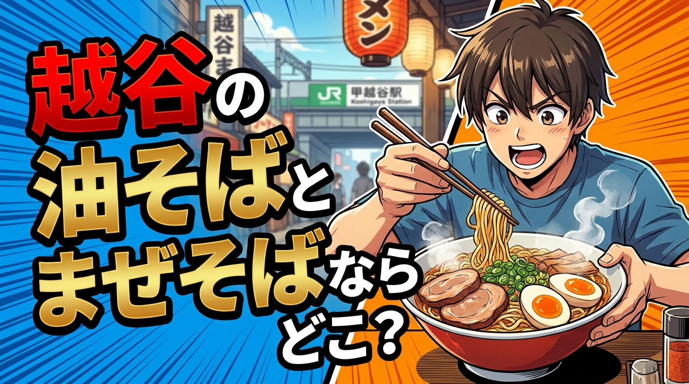 越谷の油そばとまぜそばならどこ？