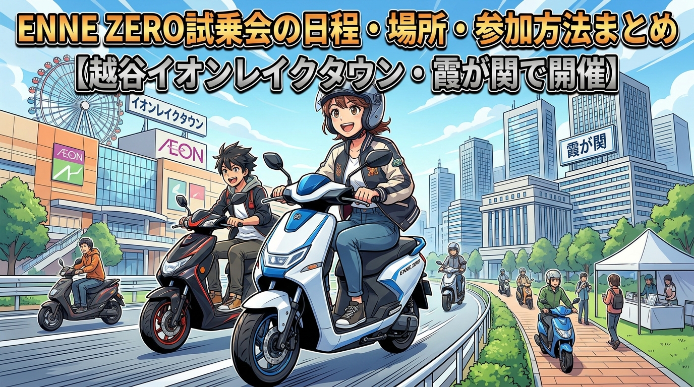 ENNE ZERO試乗会の日程・場所・参加方法まとめ【越谷イオンレイクタウン・霞が関で開催】