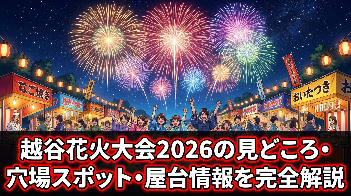 越谷花火大会2026の見どころ・穴場スポット・屋台情報を完全解説