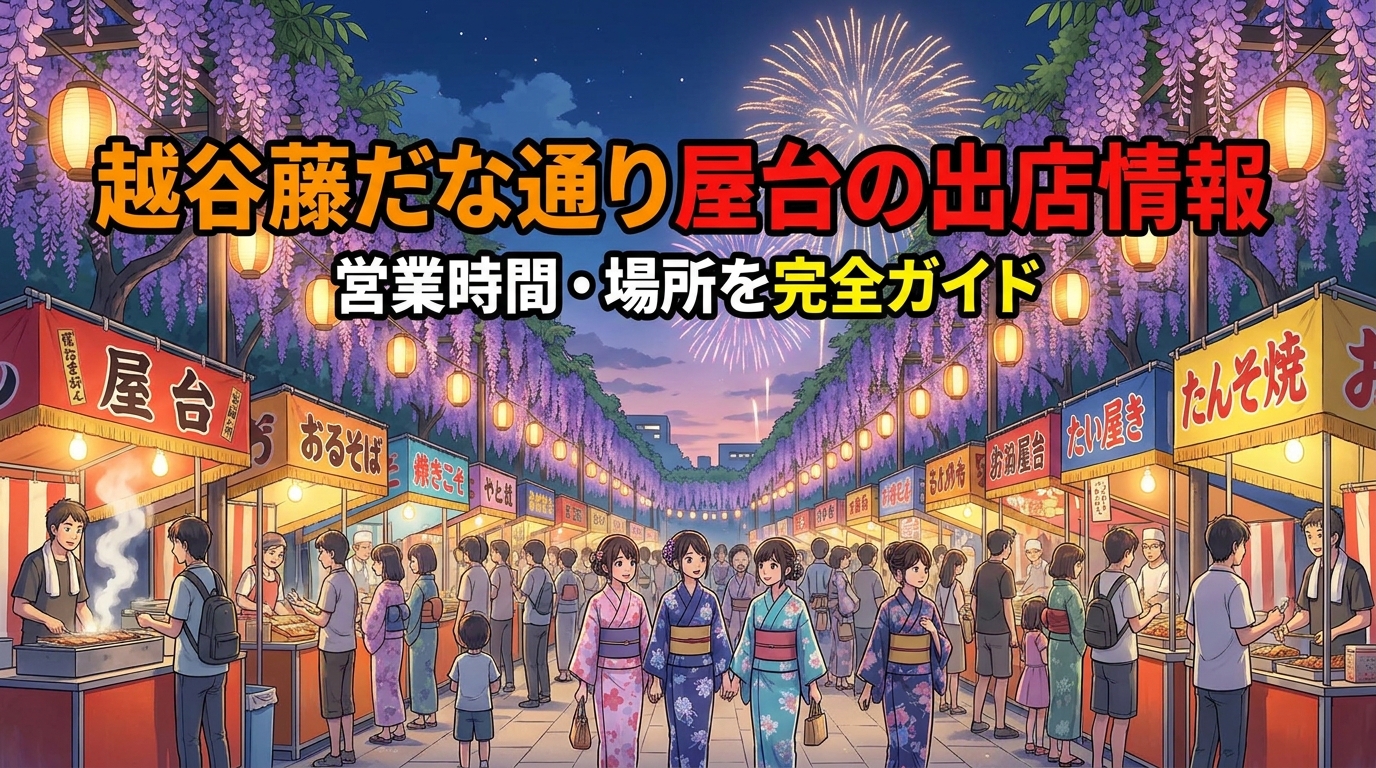 越谷藤だな通り屋台の出店情報・営業時間・場所を完全ガイド