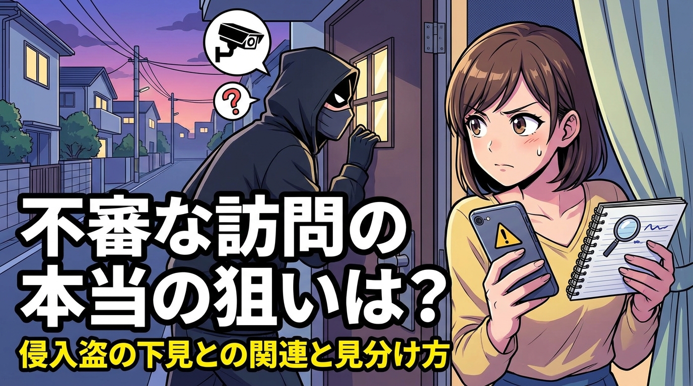 不審な訪問の本当の狙いは？侵入盗の下見との関連と見分け方