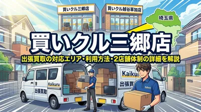 買いクル三郷店|出張買取の対応エリア・利用方法・2店舗体制の詳細を解説