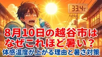 8月10日の越谷市はなぜこれほど暑い？体感温度が上がる理由と暑さ対策