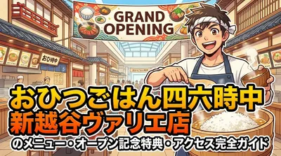 おひつごはん四六時中 新越谷ヴァリエ店のメニュー・オープン記念特典・アクセス完全ガイド