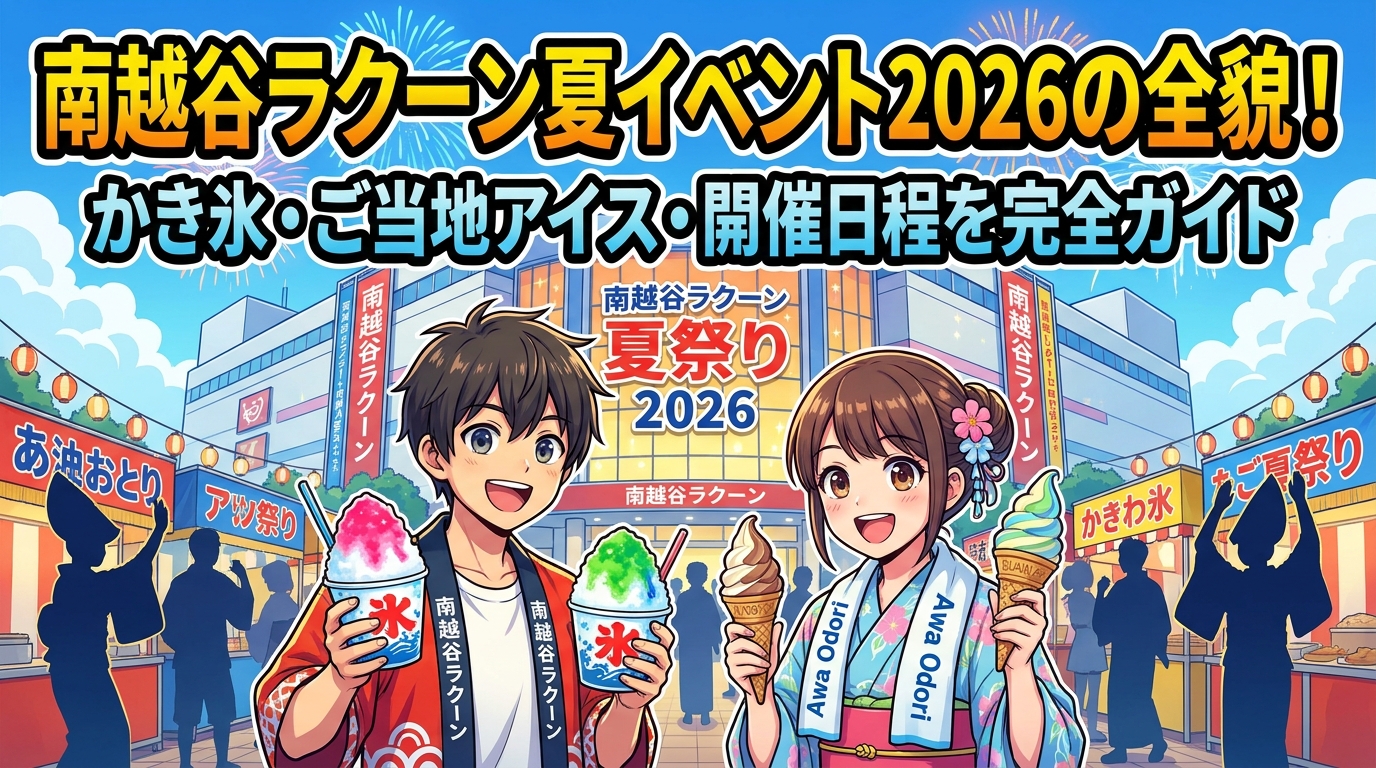 南越谷ラクーン夏イベント2026の全貌!かき氷・ご当地アイス・開催日程を完全ガイド