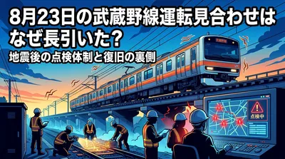 8月23日の武蔵野線運転見合わせはなぜ長引いた？地震後の点検体制と復旧の裏側