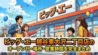 ビッグ・エー越谷東大沢二丁目店のオープン日・場所・営業時間を完全まとめ