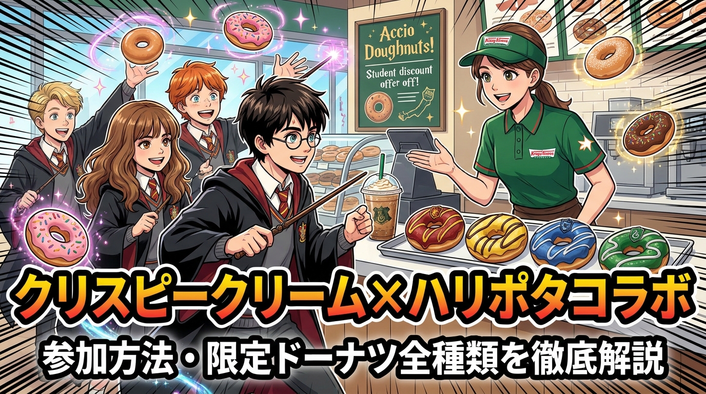 クリスピークリーム×ハリポタコラボの参加方法・限定ドーナツ全種類を徹底解説