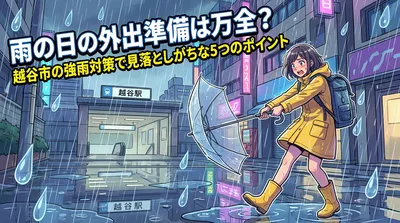 雨の日の外出準備は万全？越谷市の強雨対策で見落としがちな5つのポイント
