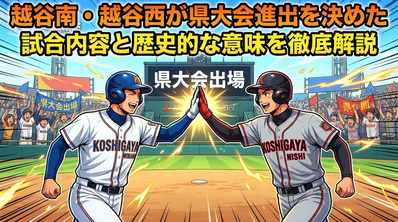 越谷南・越谷西が県大会進出を決めた試合内容と歴史的な意味を徹底解説