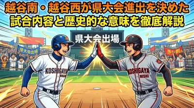 越谷南・越谷西が県大会進出を決めた試合内容と歴史的な意味を徹底解説