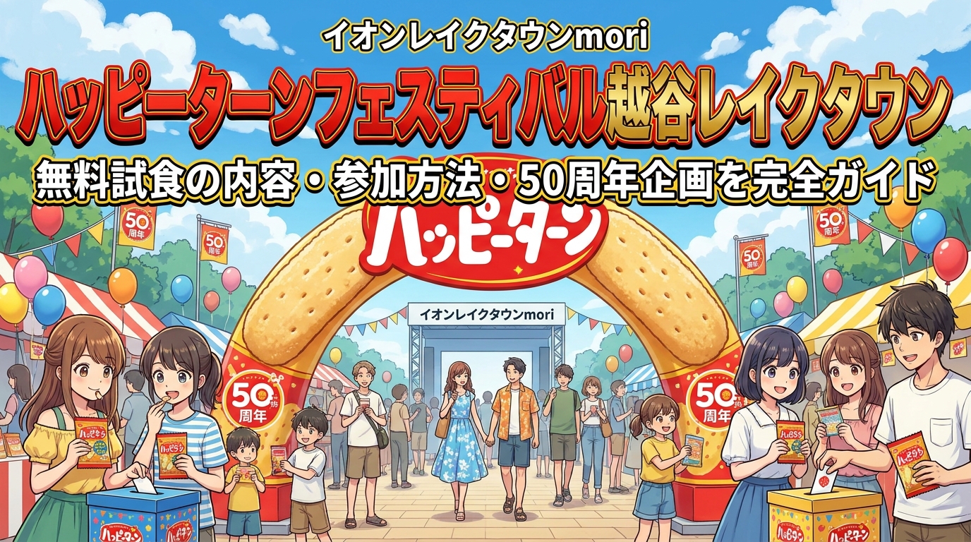 ハッピーターンフェスティバル越谷レイクタウン|無料試食の内容・参加方法・50周年企画を完全ガイド