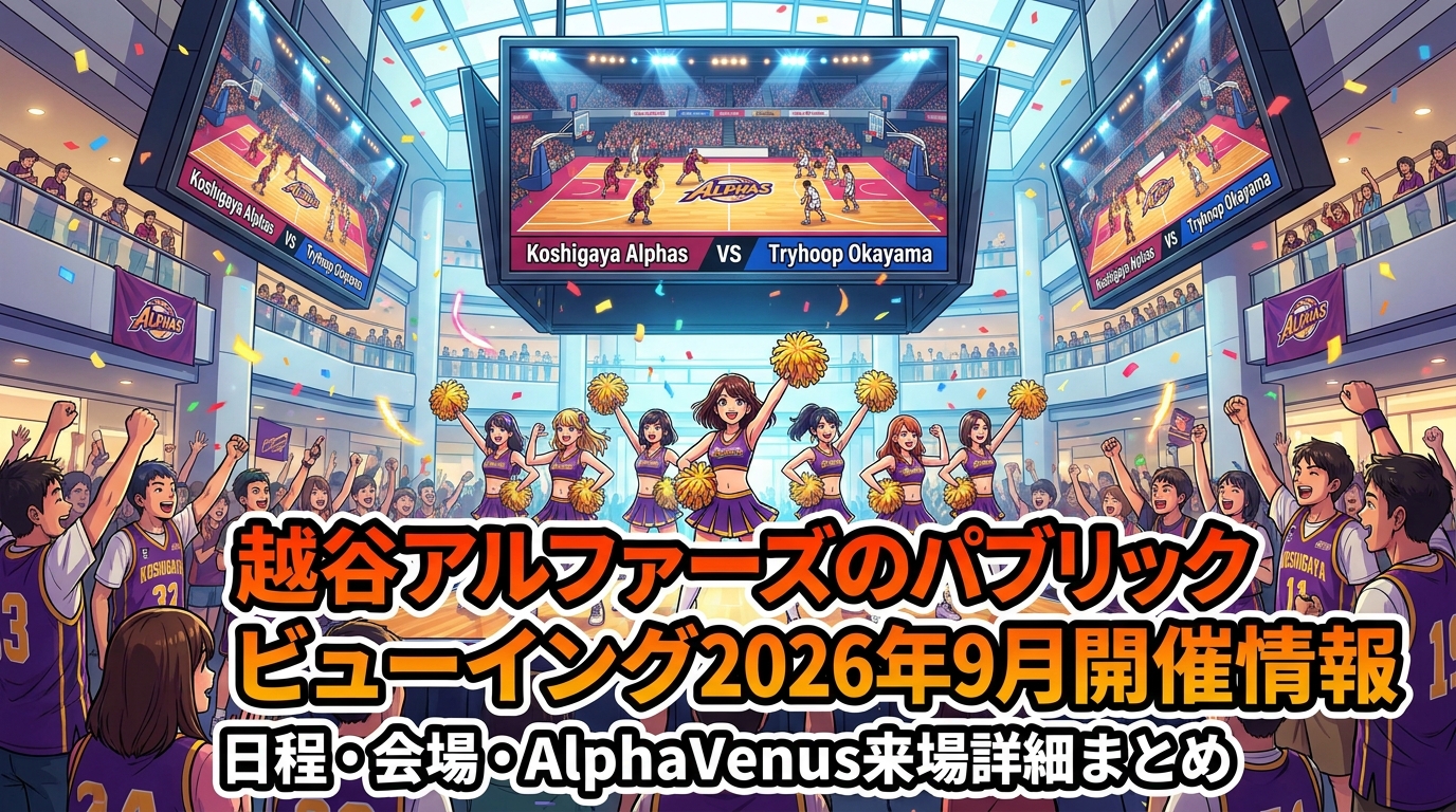 越谷アルファーズのパブリックビューイング2026年9月開催情報｜日程・会場・AlphaVenus来場詳細まとめ