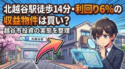 北越谷駅徒歩14分・利回り6％の収益物件は買い？越谷市投資の実態を整理
