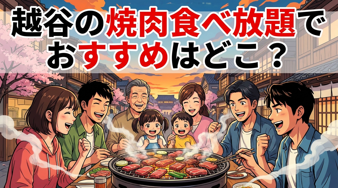 越谷の焼肉食べ放題でおすすめはどこ？