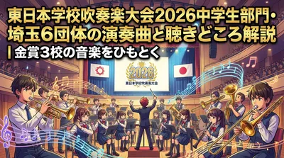 東日本学校吹奏楽大会2026中学生部門・埼玉6団体の演奏曲と聴きどころ解説｜金賞3校の音楽をひもとく