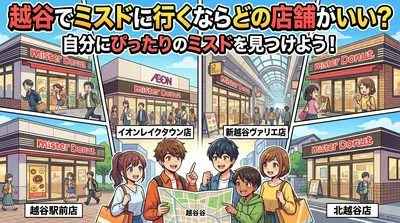 越谷でミスドに行くならどの店舗がいい？