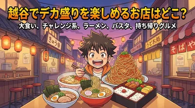 越谷でデカ盛りを楽しめるお店はどこ？