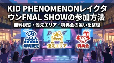 KID PHENOMENONレイクタウンFINAL SHOWの参加方法｜無料観覧・優先エリア・特典会の違いを整理