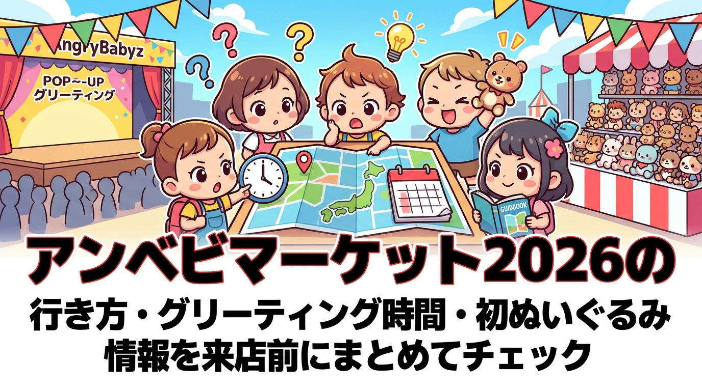 アンベビマーケット2026の行き方・グリーティング時間・初ぬいぐるみ情報を来店前にまとめてチェック
