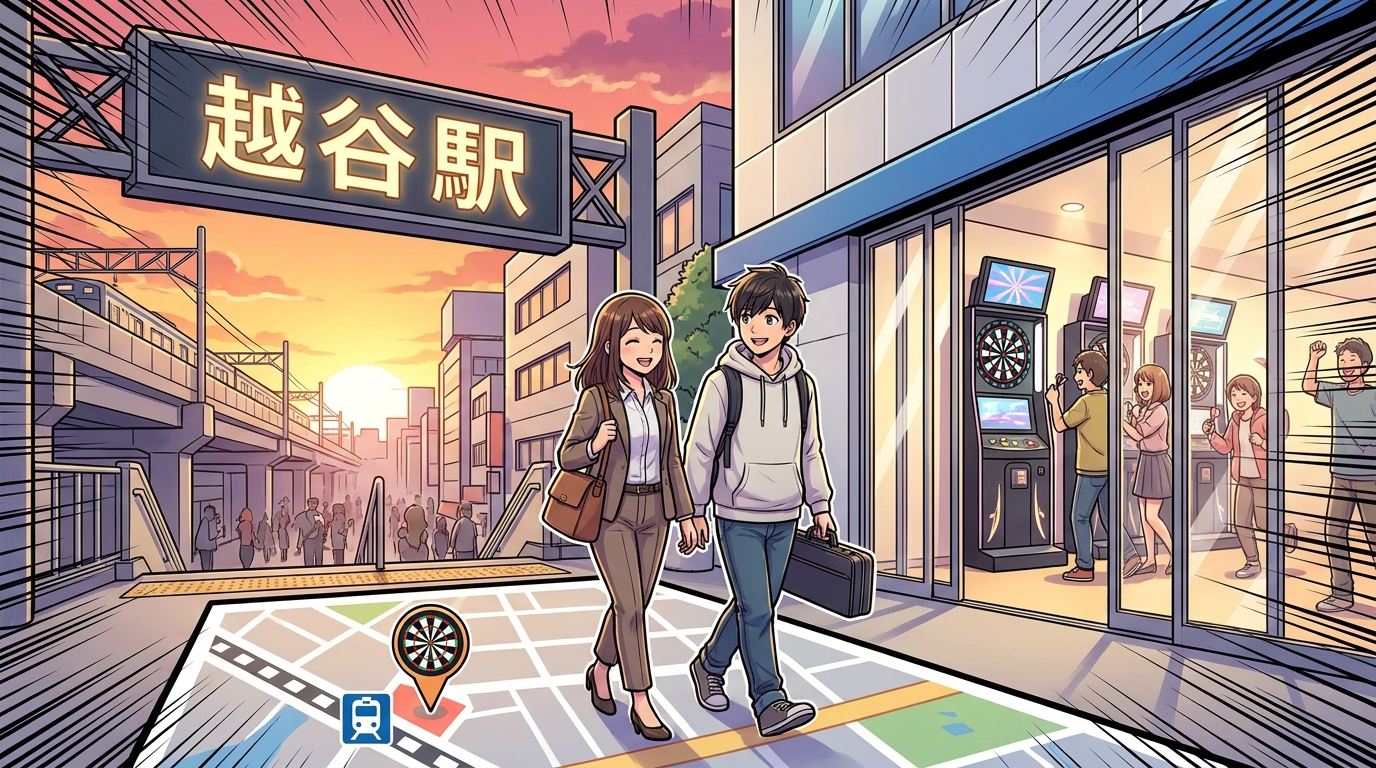 越谷でダーツするなら駅近の専門店がおすすめ