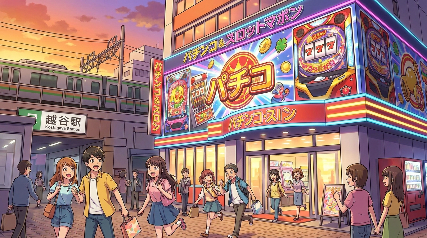 ピーアーク越谷は駅前の便利なパチンコ・スロット店です